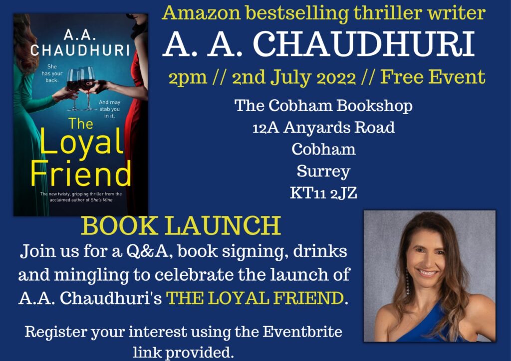 Book Launch poster for The Loyal Friend June 2022